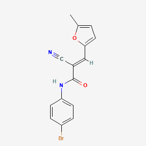 (2E)-N-(4-bromophenyl)-2-cyano-3-(5-methylfuran-2-yl)prop-2-enamide