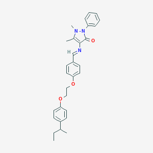 molecular formula C30H33N3O3 B295884 4-({4-[2-(4-sec-butylphenoxy)ethoxy]benzylidene}amino)-1,5-dimethyl-2-phenyl-1,2-dihydro-3H-pyrazol-3-one 