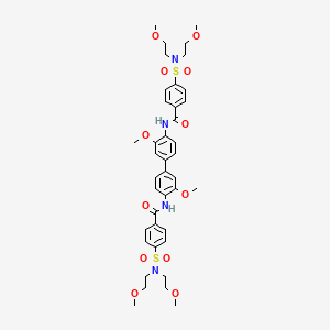 4-[bis(2-methoxyethyl)sulfamoyl]-N-[4-[4-[[4-[bis(2-methoxyethyl)sulfamoyl]benzoyl]amino]-3-methoxyphenyl]-2-methoxyphenyl]benzamide