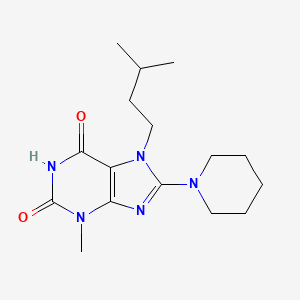 7-isopentyl-3-methyl-8-(piperidin-1-yl)-1H-purine-2,6(3H,7H)-dione