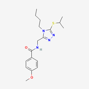 N-((4-butyl-5-(isopropylthio)-4H-1,2,4-triazol-3-yl)methyl)-4-methoxybenzamide