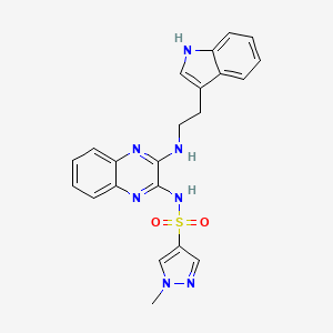 N-(3-((2-(1H-indol-3-yl)ethyl)amino)quinoxalin-2-yl)-1-methyl-1H-pyrazole-4-sulfonamide