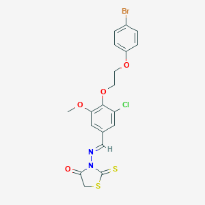 3-({4-[2-(4-Bromophenoxy)ethoxy]-3-chloro-5-methoxybenzylidene}amino)-2-thioxo-1,3-thiazolidin-4-one