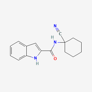 molecular formula C16H17N3O B2958851 N-(1-氰基环己基)-1H-吲哚-2-甲酰胺 CAS No. 1388480-69-0