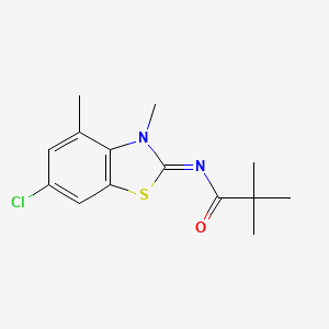 (Z)-N-(6-chloro-3,4-dimethylbenzo[d]thiazol-2(3H)-ylidene)pivalamide