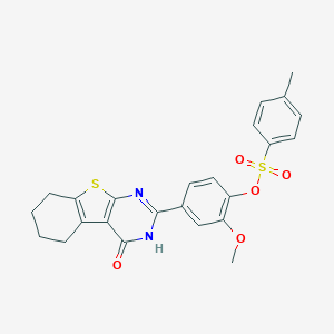 2-Methoxy-4-(4-oxo-3,4,5,6,7,8-hexahydro[1]benzothieno[2,3-d]pyrimidin-2-yl)phenyl 4-methylbenzenesulfonate