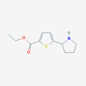 molecular formula C11H15NO2S B2958860 Ethyl 5-pyrrolidin-2-ylthiophene-2-carboxylate CAS No. 2248396-07-6