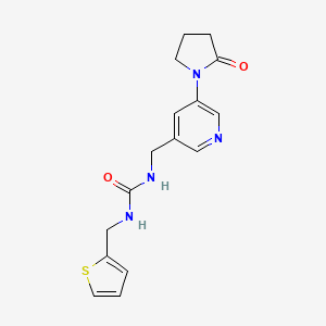 1-((5-(2-Oxopyrrolidin-1-yl)pyridin-3-yl)methyl)-3-(thiophen-2-ylmethyl)urea