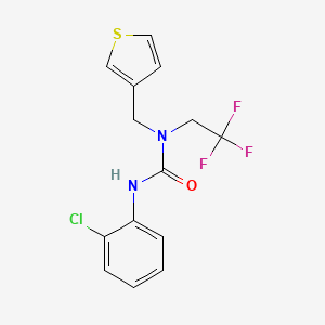 3-(2-Chlorophenyl)-1-(thiophen-3-ylmethyl)-1-(2,2,2-trifluoroethyl)urea