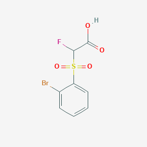 2-(2-Bromophenyl)sulfonyl-2-fluoroacetic acid