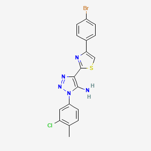 4-[4-(4-bromophenyl)-1,3-thiazol-2-yl]-1-(3-chloro-4-methylphenyl)-1H-1,2,3-triazol-5-amine