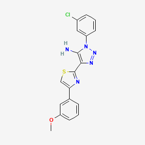 1-(3-chlorophenyl)-4-[4-(3-methoxyphenyl)-1,3-thiazol-2-yl]-1H-1,2,3-triazol-5-amine