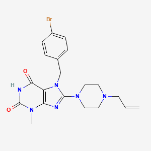 8-(4-allylpiperazin-1-yl)-7-(4-bromobenzyl)-3-methyl-1H-purine-2,6(3H,7H)-dione