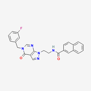 N-(2-(5-(3-fluorobenzyl)-4-oxo-4,5-dihydro-1H-pyrazolo[3,4-d]pyrimidin-1-yl)ethyl)-2-naphthamide