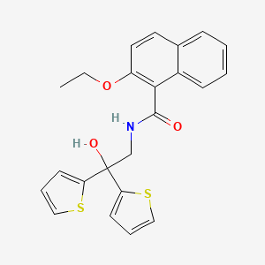 2-ethoxy-N-[2-hydroxy-2,2-bis(thiophen-2-yl)ethyl]naphthalene-1-carboxamide
