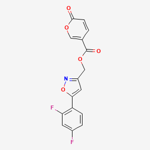 (5-(2,4-difluorophenyl)isoxazol-3-yl)methyl 2-oxo-2H-pyran-5-carboxylate