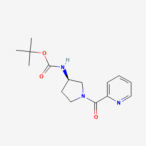 molecular formula C15H21N3O3 B2958896 （R）-叔丁基 1-吡啶甲酰基吡咯烷-3-基氨基甲酸酯 CAS No. 1286207-97-3