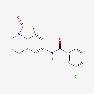 3-chloro-N-(2-oxo-2,4,5,6-tetrahydro-1H-pyrrolo[3,2,1-ij]quinolin-8-yl)benzamide