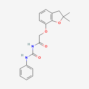 molecular formula C19H20N2O4 B2958916 2-[(2,2-dimethyl-3H-1-benzofuran-7-yl)oxy]-N-(phenylcarbamoyl)acetamide CAS No. 1119391-76-2