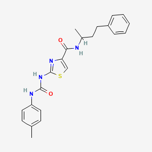 molecular formula C22H24N4O2S B2958917 N-(4-phenylbutan-2-yl)-2-(3-(p-tolyl)ureido)thiazole-4-carboxamide CAS No. 955755-11-0