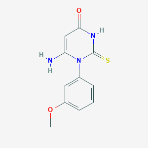 molecular formula C11H11N3O2S B2958924 6-Amino-1-(3-methoxyphenyl)-2-sulfanylidenepyrimidin-4-one CAS No. 887202-03-1