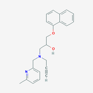 molecular formula C23H24N2O2 B2958925 1-{[(6-Methylpyridin-2-yl)methyl](prop-2-yn-1-yl)amino}-3-(naphthalen-1-yloxy)propan-2-ol CAS No. 1376145-34-4