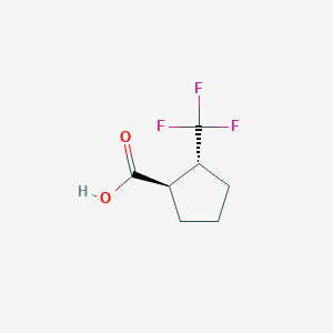 molecular formula C7H9F3O2 B2958932 Trans-2-(trifluoromethyl)cyclopentane-1-carboxylic acid CAS No. 2155840-10-9
