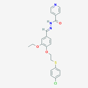 N'-(4-{2-[(4-chlorophenyl)sulfanyl]ethoxy}-3-ethoxybenzylidene)isonicotinohydrazide