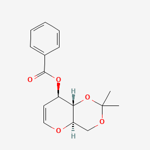 molecular formula C16H18O5 B2958940 3-O-Benzoyl-4,6-O-isopropylidene-D-glucal CAS No. 58871-20-8