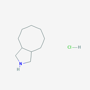 molecular formula C10H20ClN B2958947 2,3,3a,4,5,6,7,8,9,9a-Decahydro-1H-cycloocta[c]pyrrole;hydrochloride CAS No. 2247106-10-9