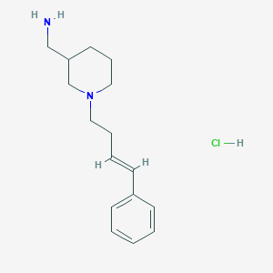 molecular formula C16H25ClN2 B2958952 (E)-(1-(4-Phenylbut-3-en-1-yl)piperidin-3-yl)methanamine hydrochloride CAS No. 1353990-93-8
