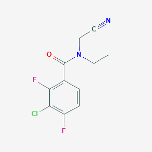 3-chloro-N-(cyanomethyl)-N-ethyl-2,4-difluorobenzamide
