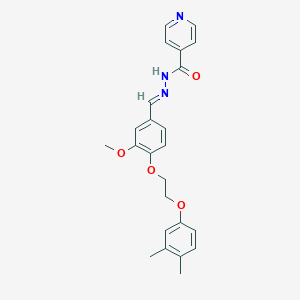 molecular formula C24H25N3O4 B295897 N'-{4-[2-(3,4-dimethylphenoxy)ethoxy]-3-methoxybenzylidene}isonicotinohydrazide 
