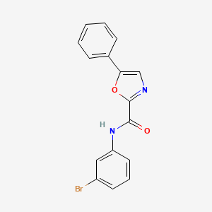 molecular formula C16H11BrN2O2 B2958978 N-(3-bromophenyl)-5-phenyloxazole-2-carboxamide CAS No. 955724-30-8
