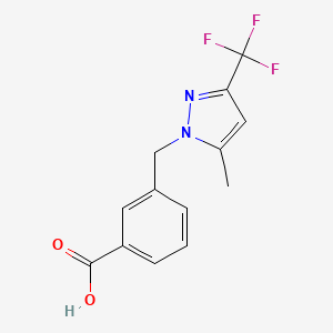 3-{[5-methyl-3-(trifluoromethyl)-1H-pyrazol-1-yl]methyl}benzoic acid