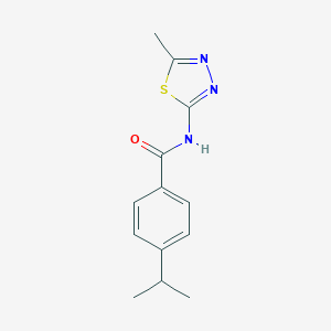 molecular formula C13H15N3OS B295898 4-isopropyl-N~1~-(5-methyl-1,3,4-thiadiazol-2-yl)benzamide 