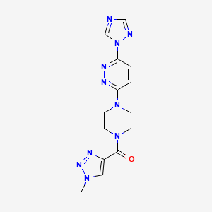 (4-(6-(1H-1,2,4-triazol-1-yl)pyridazin-3-yl)piperazin-1-yl)(1-methyl-1H-1,2,3-triazol-4-yl)methanone