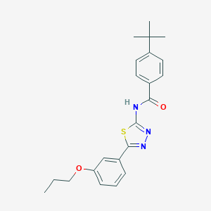 4-tert-butyl-N-[5-(3-propoxyphenyl)-1,3,4-thiadiazol-2-yl]benzamide