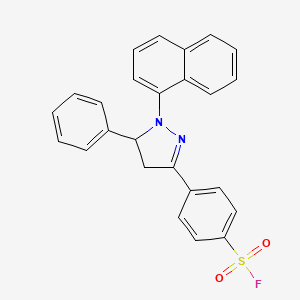molecular formula C25H19FN2O2S B2959008 4-(2-萘-1-基-3-苯基-3,4-二氢吡唑-5-基)苯磺酰氟 CAS No. 300570-08-5