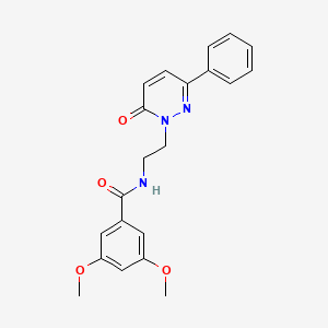 molecular formula C21H21N3O4 B2959015 3,5-二甲氧基-N-(2-(6-氧代-3-苯基吡哒嗪-1(6H)-基)乙基)苯甲酰胺 CAS No. 921873-00-9