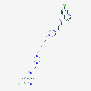 molecular formula C39H54Cl2N8 B295902 7-chloro-N-[3-[4-[7-[4-[3-[(7-chloroquinolin-4-yl)amino]propyl]piperazin-1-yl]heptyl]piperazin-1-yl]propyl]quinolin-4-amine 