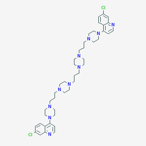 molecular formula C43H60Cl2N10 B295903 7-Chloro-4-[4-(3-{4-[3-(4-{3-[4-(7-chloro-4-quinolinyl)-1-piperazinyl]propyl}-1-piperazinyl)propyl]-1-piperazinyl}propyl)-1-piperazinyl]quinoline 