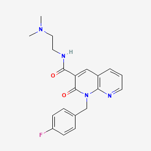 molecular formula C20H21FN4O2 B2959030 N-(2-(dimethylamino)ethyl)-1-(4-fluorobenzyl)-2-oxo-1,2-dihydro-1,8-naphthyridine-3-carboxamide CAS No. 946208-01-1