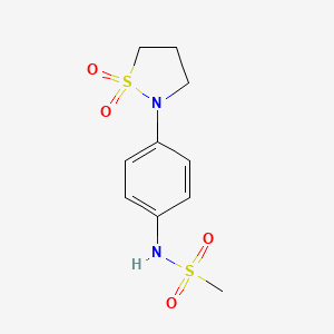 molecular formula C10H14N2O4S2 B2959032 N-(4-(1,1-二氧化代异噻唑烷-2-基)苯基)甲磺酰胺 CAS No. 942010-64-2