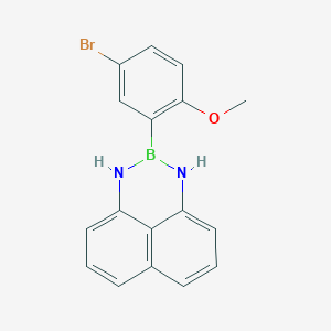 molecular formula C17H14BBrN2O B2959039 2-(5-Bromo-2-methoxyphenyl)-2,3-dihydro-1H-naphtho[1,8-de][1,3,2]diazaborinine CAS No. 927384-45-0
