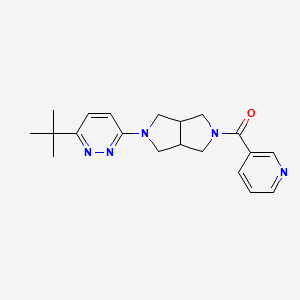 molecular formula C20H25N5O B2959049 3-Tert-butyl-6-[5-(pyridine-3-carbonyl)-octahydropyrrolo[3,4-c]pyrrol-2-yl]pyridazine CAS No. 2415502-77-9