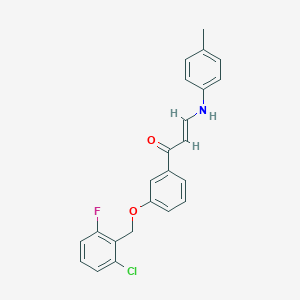 (E)-1-[3-[(2-chloro-6-fluorophenyl)methoxy]phenyl]-3-(4-methylanilino)prop-2-en-1-one