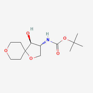 B2959067 Tert-butyl N-[(3R,4S)-4-hydroxy-1,8-dioxaspiro[4.5]decan-3-yl]carbamate CAS No. 2490323-05-0