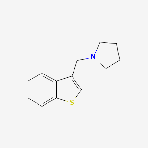 molecular formula C13H15NS B2959072 1-(苯并[b]噻吩-3-基甲基)吡咯烷 CAS No. 2486-61-5