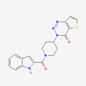 molecular formula C19H17N5O2S B2959074 3-(1-(1H-吲哚-2-羰基)哌啶-4-基)噻吩并[3,2-d][1,2,3]三嗪-4(3H)-酮 CAS No. 2034426-46-3